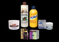 Hautpflege: Kakaobuttercreme, Serum, Feuchtigkeitscreme, Bleichcreme